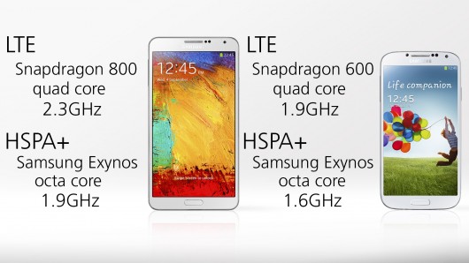 galaxy note 3 vs galaxy s4