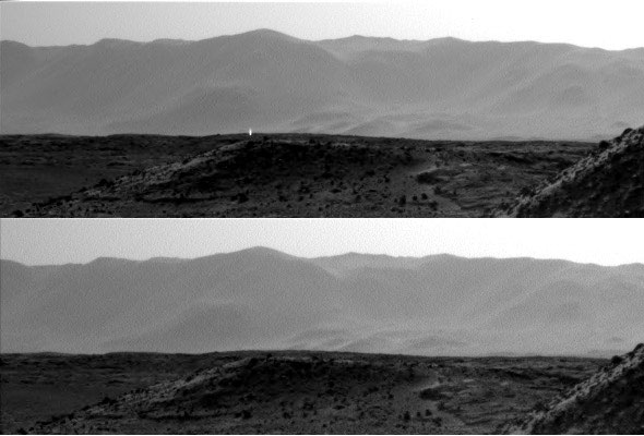curiosity photo light seen on mars