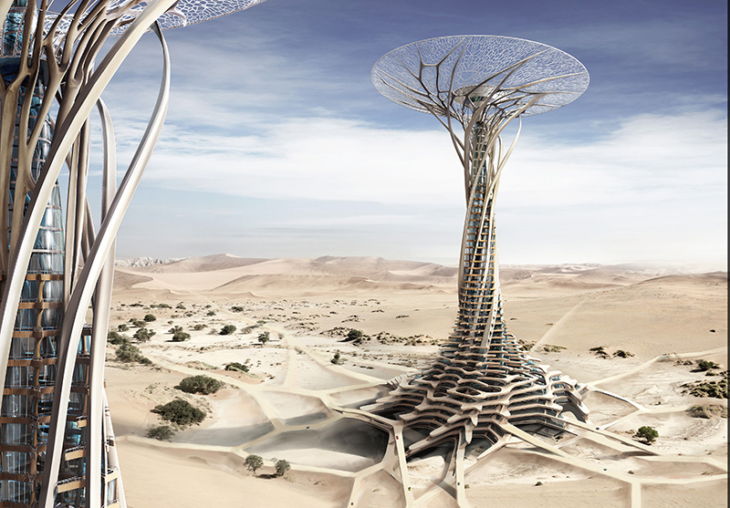 طراحی های دیگری که به مقامی دست نیافتند اما شایان تقدیر بودند: Sand Babel یک ساختمان پرینت 3 بعدی که با استفاده از انرژی خورشیدی فعالیت می کند. طراحی توسط یک تیم چینی