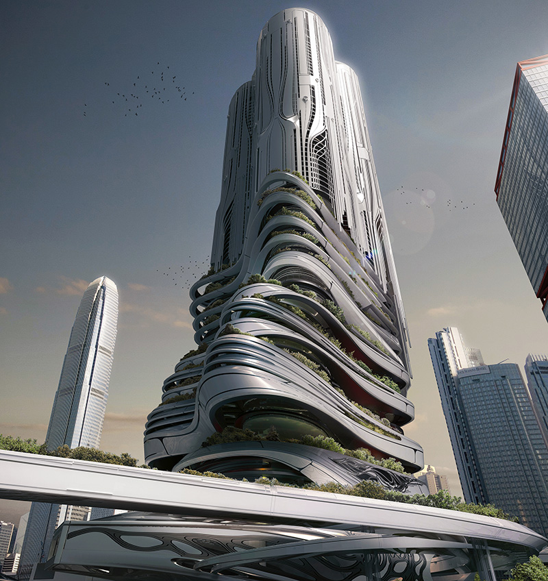 PieXus Tower مرکز جا به جایی شهری طراحی شده توسط یک تیم آمریکایی