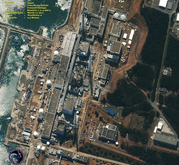 عکس های ارسالی ماهواره WorldView-2 از نیروگاه فوکوشیمای  ژاپن 