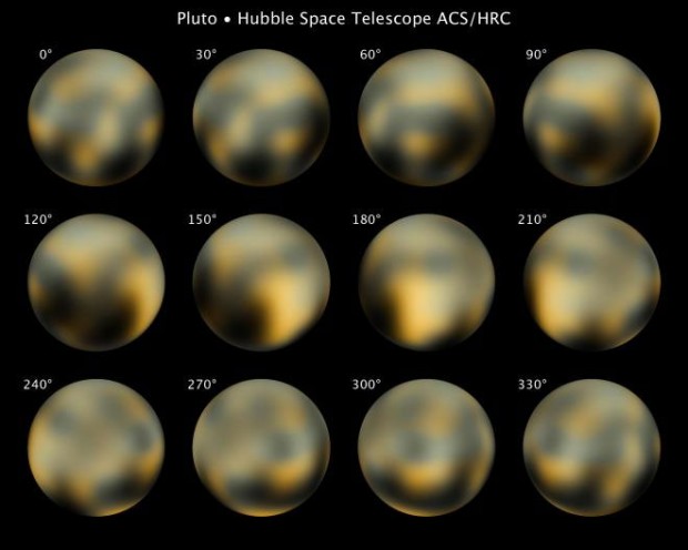 تصاویر تلسکوپ فضایی هابل از پلوتو در سال‌های ۲۰۰۲ تا ۲۰۰۳