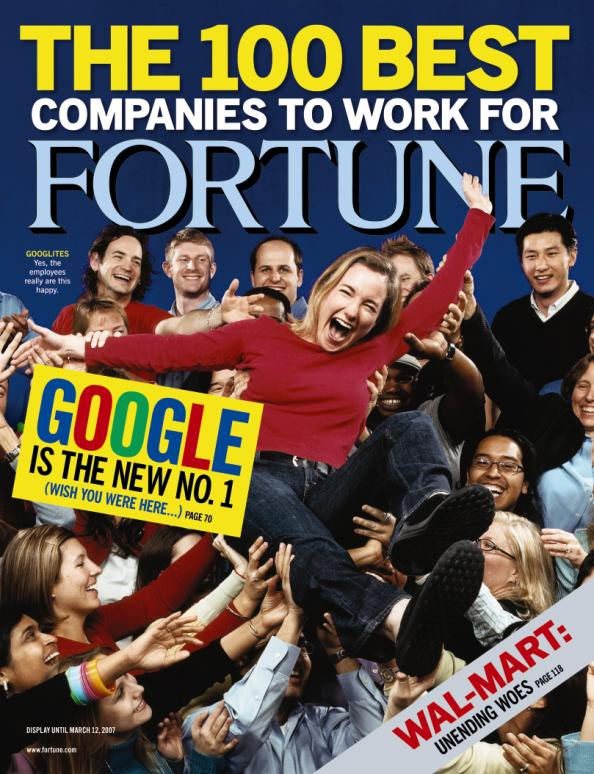 گوگل پنجمین سال متوالی به عنوان بهترین محل کار