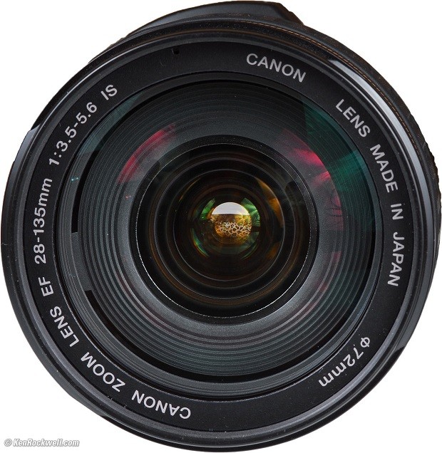 Front of lens