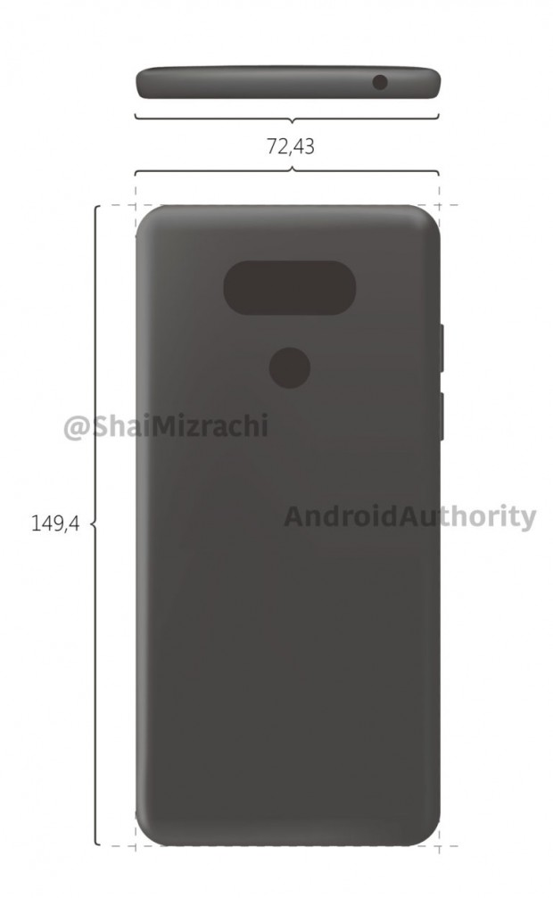تصاویر طرح اولیه گوشی ال جی جی 6