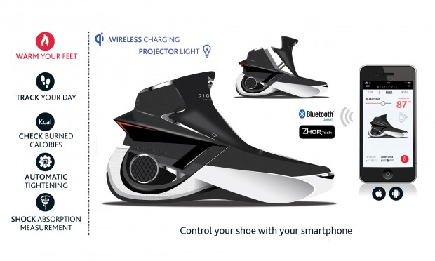 معرفی کفش هوشمند Zhor-Tech با لایه‌ی تطبیق پذیر و گرمکن اتوماتیک
