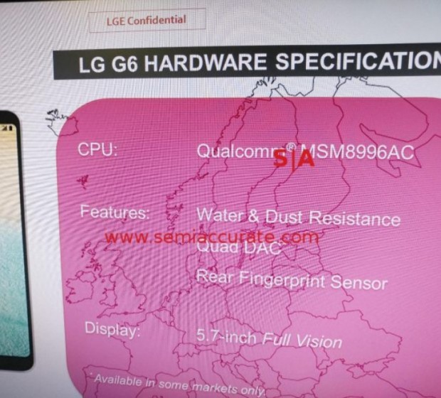 تایید شد: ال جی جی 6 به پردازنده‌ اسنپدراگون 835 مجهز نمی‌شود!