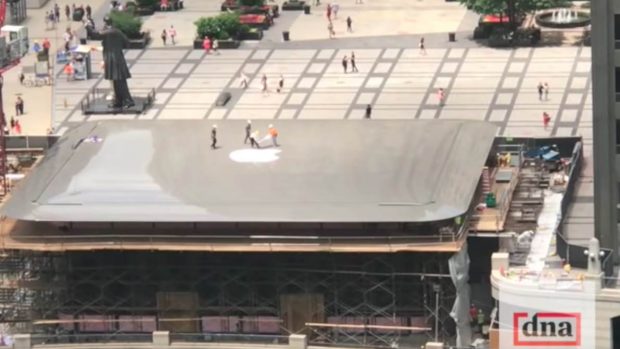 سقف فروشگاه جدید اپل در میشیگان