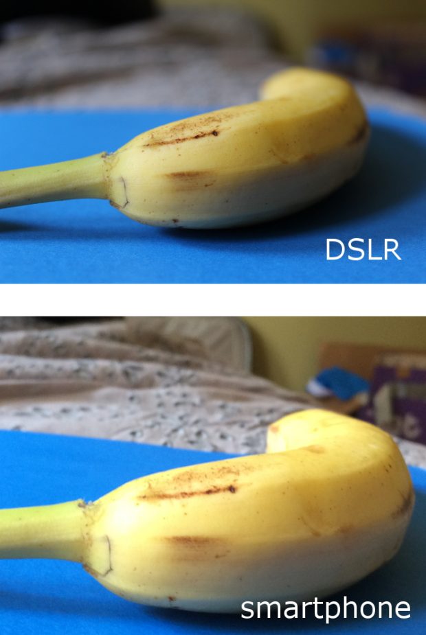 مقایسه فوکاس و عمق تصویر دوربین موبایل و DSLR