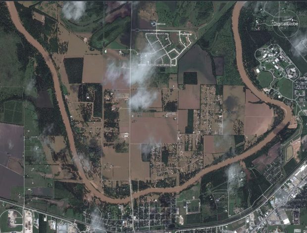 نمایش تاثیرات طوفان هاروی و ویرانی‌های به جا مانده در تصاویر ماهواره ای