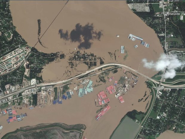 نمایش تاثیرات طوفان هاروی و ویرانی‌های به جا مانده در تصاویر ماهواره ای