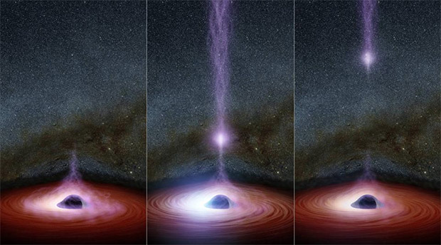 خروج شی درخشان از سیاهچاله
