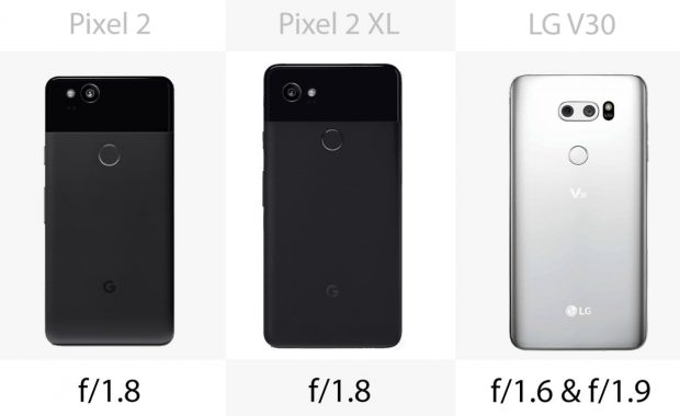 مقایسه گوشی های گوگل پیکسل 2 و پیکسل 2 ایکس ال با ال جی وی 30
