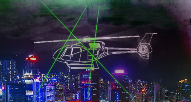 حمله با لیزر ، ‌روشی جدید برای آسیب رساندن به هلیکوپترهای پلیس