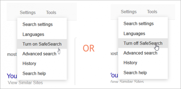 فعال سازی سرچ ایمن - Safe Search در جستجوی گوگل