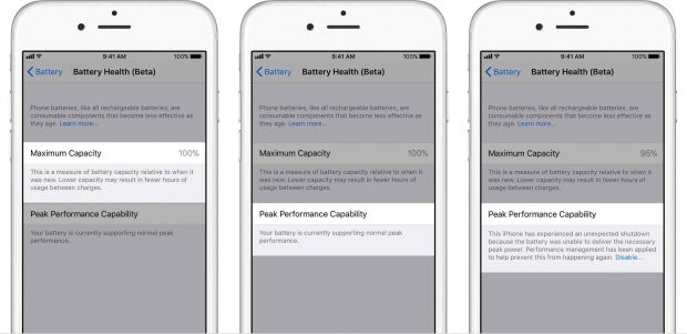 بخش سلامت باتری iOS 11.3 اپل