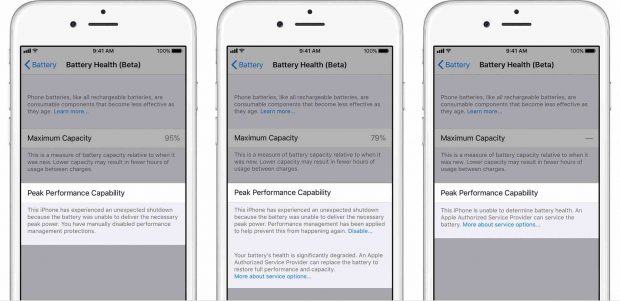 بخش سلامت باتری iOS 11.3 اپل
