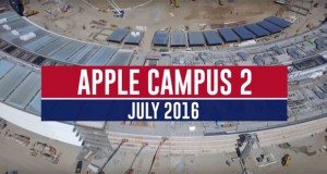 اپل کمپس ۲ Apple Campus 2 از نمای بالا شبیه یک دونات غول‌پیکر فضایی به نظر می‌رسد