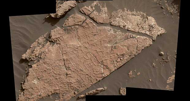 کشف گل خشک شده در مریخ توسط مریخ‌پیمای کیوریاسیتی