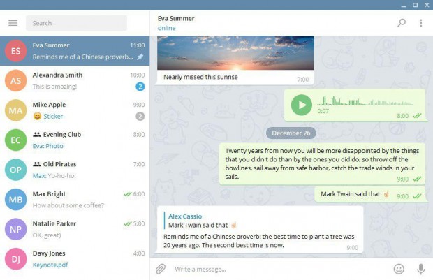 تم های نسخه دسکتاپ تلگرام
