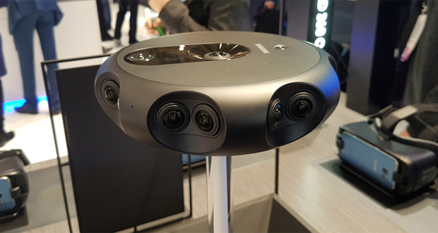 نمایش دوربین 360 درجه سه بعدی سامسونگ در نمایشگاه MWC 2017 اسپانیا