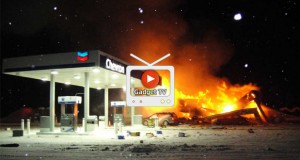 انفجار در پمپ بنزین