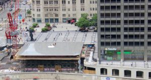 سقف فروشگاه جدید اپل در میشیگان