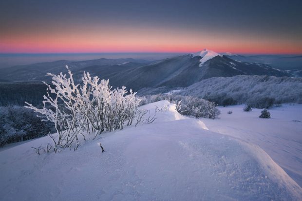 تصاویری شگفت‌انگیز از زیبایی های زمستان در کوه‌های لهستان