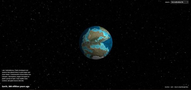 با نقشه سه بعدی تاریخ زمین به گذشته چند صد میلیون ساله سیاره سفر کنید!