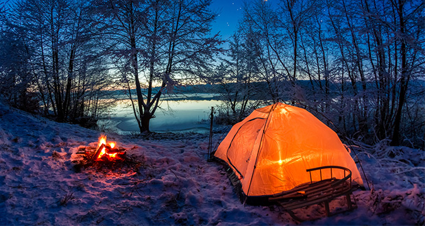 کمپ زدن در زمستان