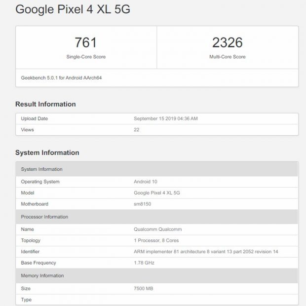 گوگل Pixel 4 XL 5G