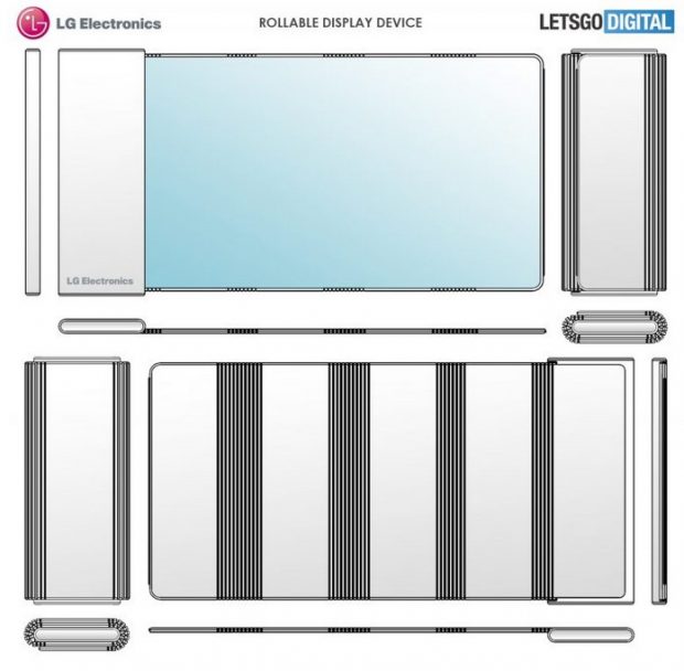 پتنت گوشی رول شونده ال جی