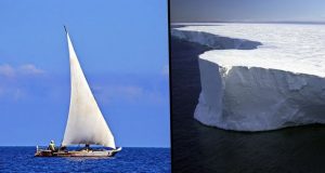کشتی زمین تخت گرایان به دیواره یخی قطب جنوب خواهد رفت!