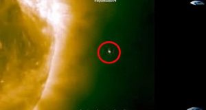 رویت یوفوهای عظیم در اطراف خورشید توسط تلسکوپ ناسا + ویدیو