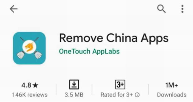 Remove CHina Apps