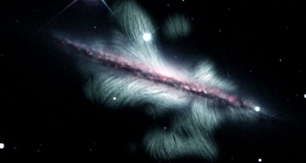 دانشمندان تصویر میدان مغناطیسی عظیم یک کهکشان مارپیچی را ثبت کردند