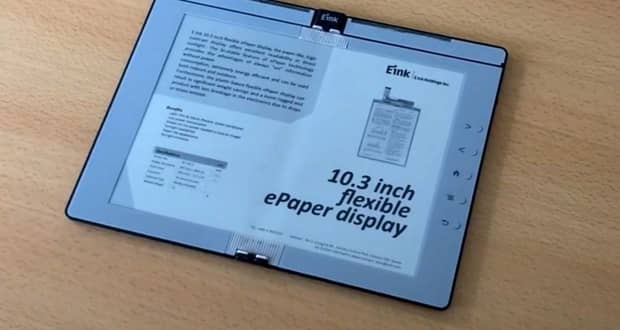 تازه‌ترین ورژن دفترچه الکترونیکی تاشو E Ink معرفی شد+ویدیو