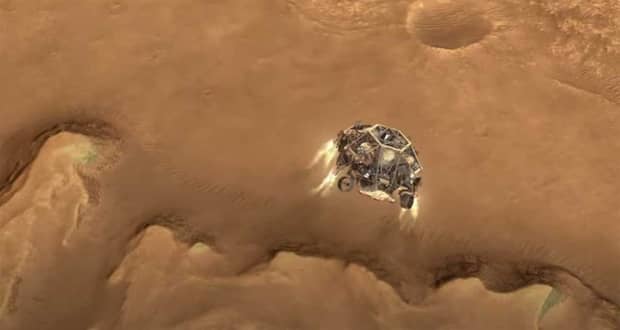 انیمیشن جدید ناسا مراحل کلیدی فرود کاوشگر استقامت روی مریخ را نشان می‌دهد
