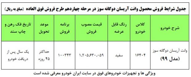 فروش فوری وانت آریسان