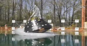 آزمایش سقوط فضاپیمای سرنشین دار اوریون ناسا در یک استخر پیشرفته + ویدیو