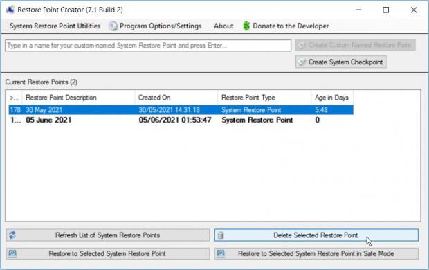 پاک کردن System Restore Point در ویندوز ۱۰