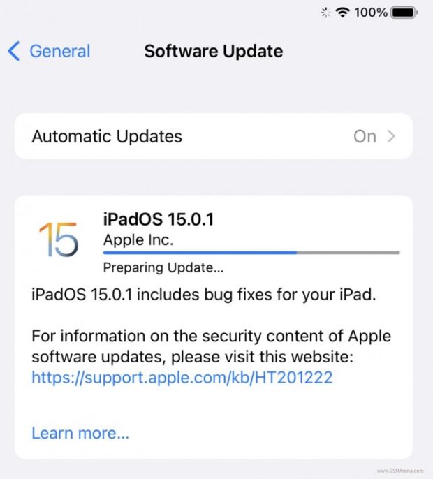 آپدیت iOS 15.0.1