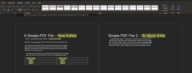 ویرایش PDF در Microsoft Word