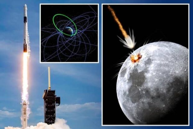 برخورد موشک اسپیس ایکس با ماه