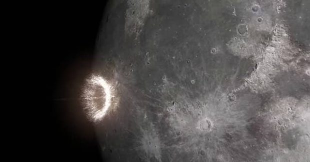 برخورد سیارک به ماه