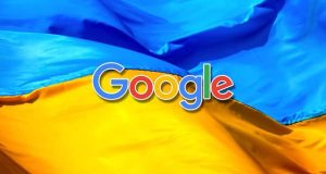 لوگوی گوگل با پرچم اوکراین