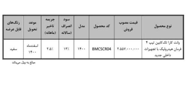 فروش وانت کارا تک کابین