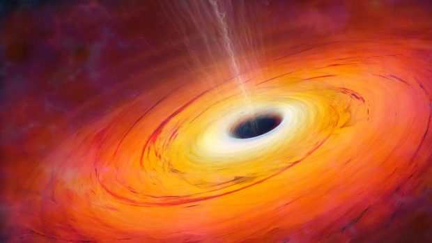 رصد نور پشت سیاهچاله