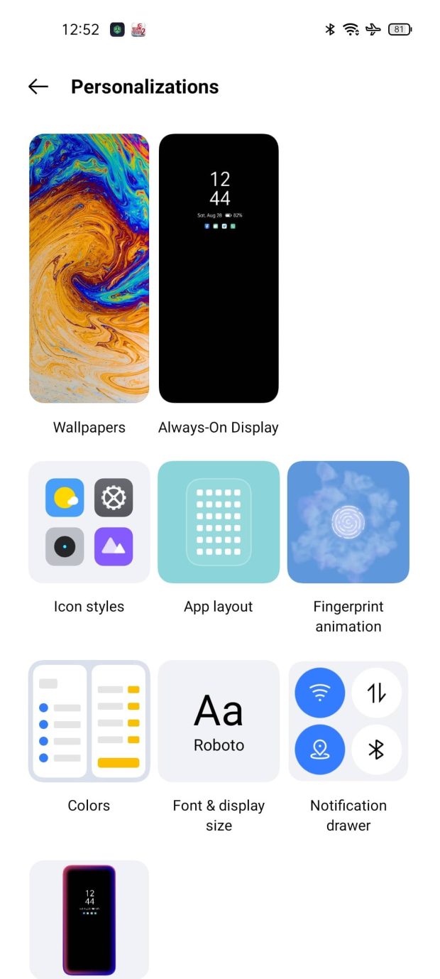 رابط کاربری Realme UI 2.0