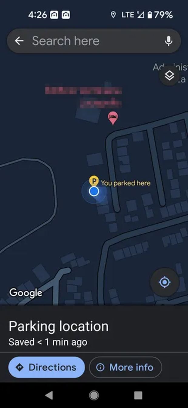 ذخیره جای پارک اتومبیل در Google Maps